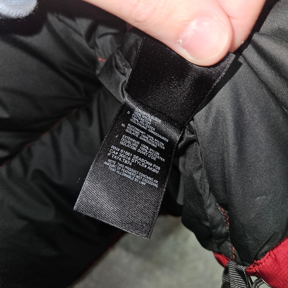 The North Face 1996 Retro Nuptse 700 Fill Jacket Black/Red Puffer Mens Sz L - Picture 12 of 16